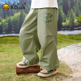 bduck小黄鸭童装春秋男童裤子儿童工装裤伞兵裤休闲长裤105-150 BF1657056