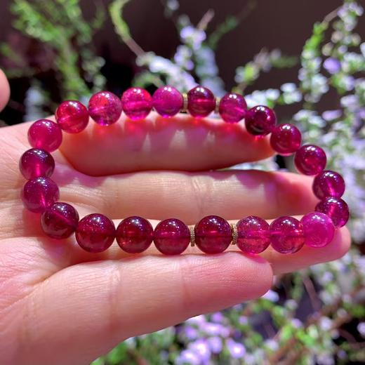 8mm-9mm单圈全色红碧玺手链 商品图0