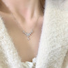 卡蒂罗/KADER 朝露花影项链 璀璨繁花满镶宝石闪耀吸睛设计可调节流苏锁骨链 灵动水滴梦幻甜美吊坠 925银 商品缩略图3