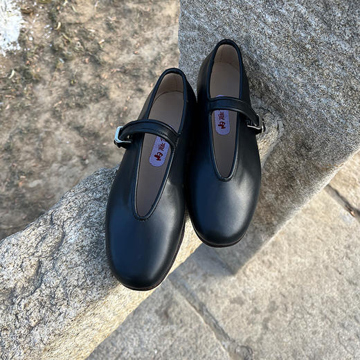 内联升女鞋手工单鞋坤皮便镶芯木兰y元口（羊皮里）一代鞋7231A 商品图5