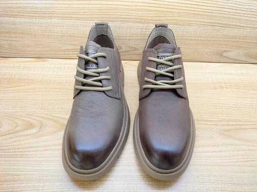 豪行13351155真皮软底舒适休闲皮鞋男士系带单鞋 商品图3