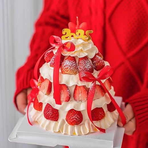 【2025新年蛋糕】可爱草莓塔新年许愿树B款 商品图0