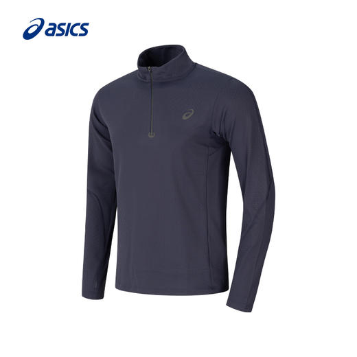 ASICS亚瑟士男式速干抗菌跑步长袖舒适保暖透气半开领运动T恤2011D324 商品图3