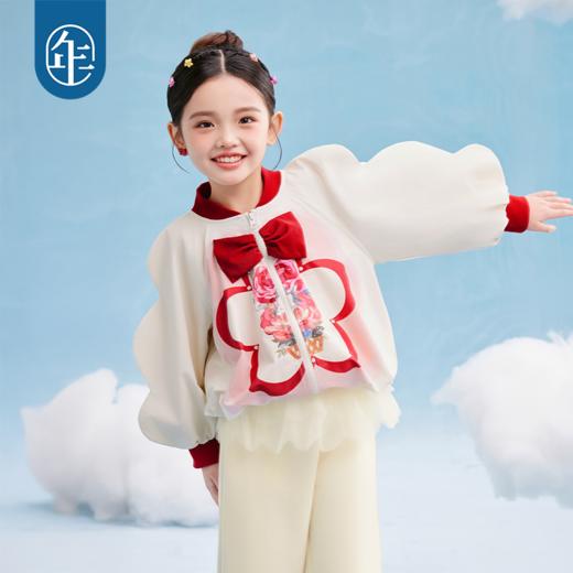 年衣童装女童外套2025春季新款女大童薄款棒球服开衫甜美夹克上衣萌耳花花外套 商品图0