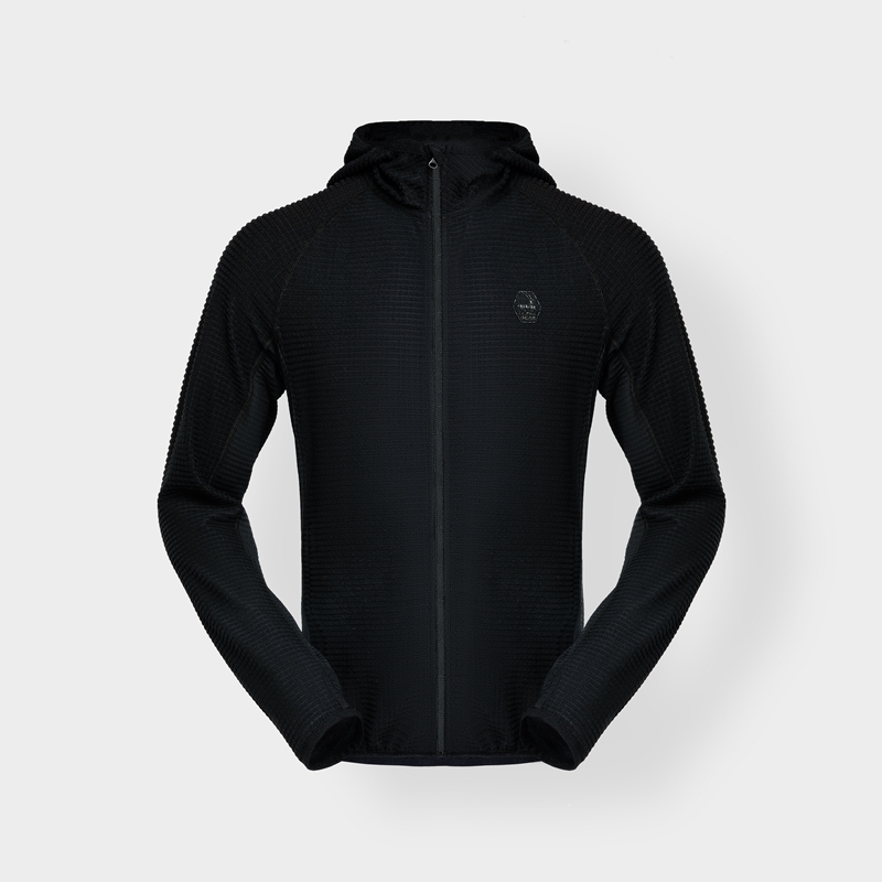 优极UG 男女款轻质抓绒全开拉链连帽开衫