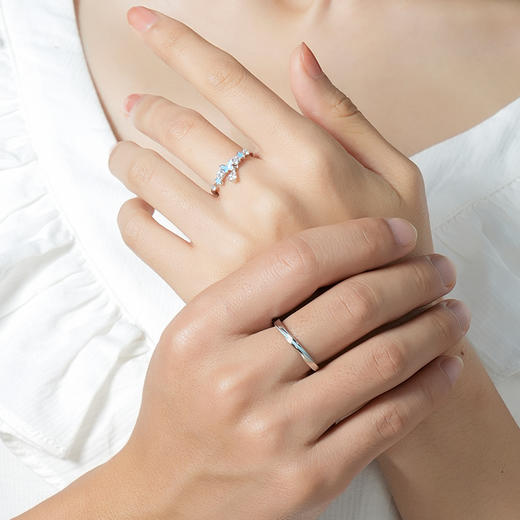 卡蒂罗/KADER 【发光】繁星蝴蝶夜光情侣对戒 接住招财的蝴蝶玄学 蝶光招财梦幻夜光会发光开口流苏戒指一对 商品图7