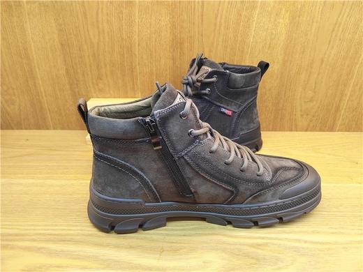 豪行冬季11462701牛皮休闲加绒男鞋皮鞋 商品图2