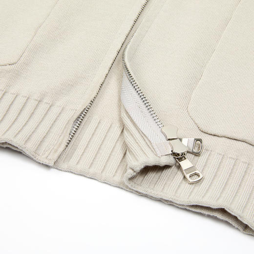 【卷边螺纹】罗蒙立领拉链针织外套男舒适针织开衫外套男士毛衣 商品图7