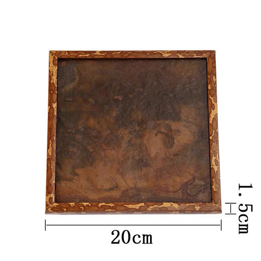 RW梅鹿竹茶盘岩石大漆干泡台岩崖石托盘古文盘奉竹茶盘泡茶具收纳盘 商品图1