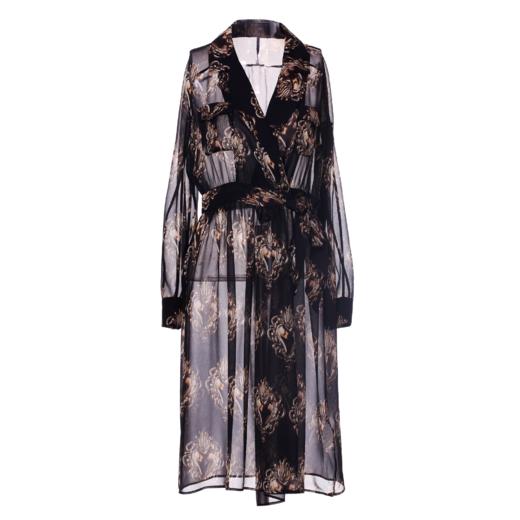 【伯妮斯茵】161F299--黑色衬衫--叶落--《生命之美-梵高的花园》 商品图1