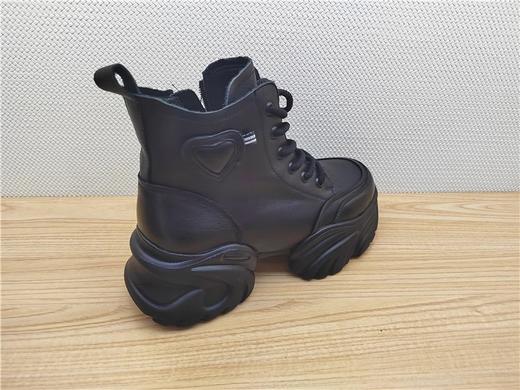 豪行秋冬新款23489051牛皮低跟时尚休闲女靴单靴短靴 商品图3