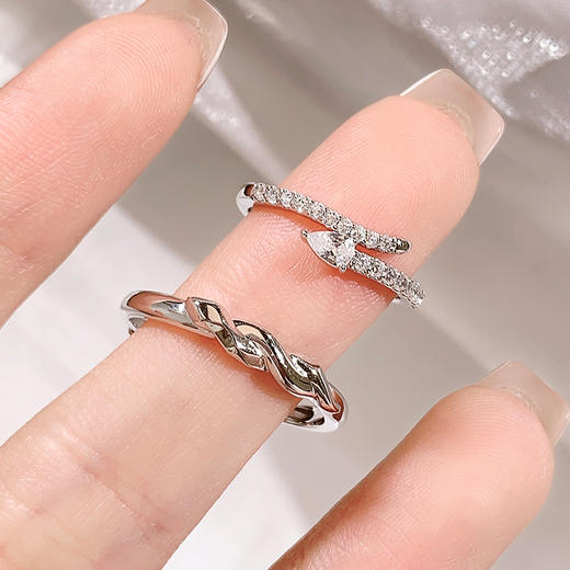 【新年饰爱】卡蒂罗/KADER 爱意守护情侣对戒 莫比乌斯环新中式灵蛇设计可调节素戒一对 蛇年本命年好运配饰 商品图7