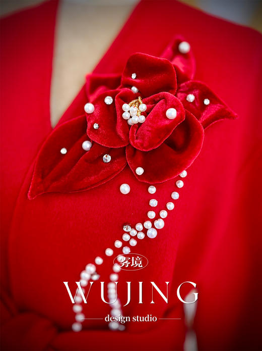 【新年战袍】玫瑰人生高级定制重手工贵妇级羊绒大衣 4202085 商品图8