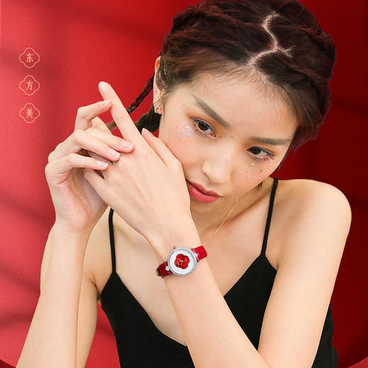 依波表/EBOHR 2024新款国风红海棠气质女款石英表5185 商品图2