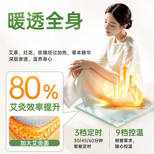 瑶辰新型艾灸草本热敷垫/坐垫 全身通用 9档控温 商品图2