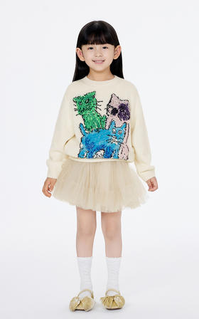 jnby   25年春款  长袖套头毛衫  1P1312120