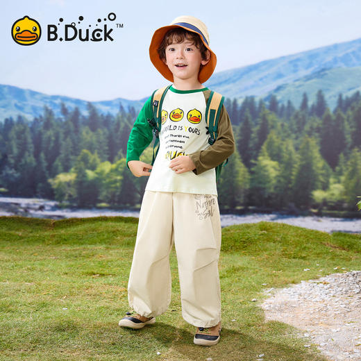 bduck小黄鸭童装春秋男童长袖T恤纯棉上衣插肩袖110-160 BF1606007 商品图1