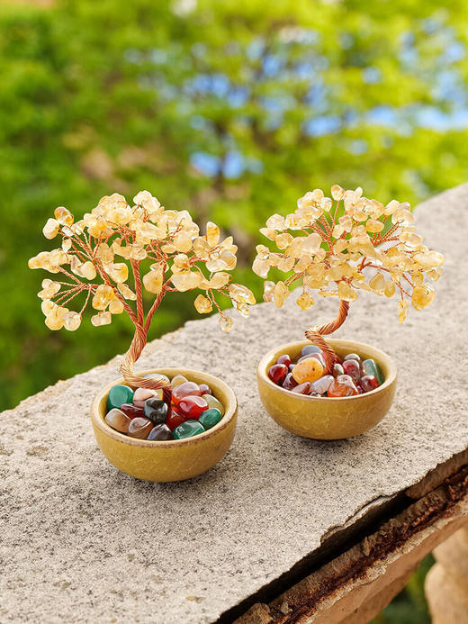 【家居百货】财运Up❗富婆快来接‼黄水晶发财树💸💸事业双双收💼办公桌的“小黄金” 商品图2