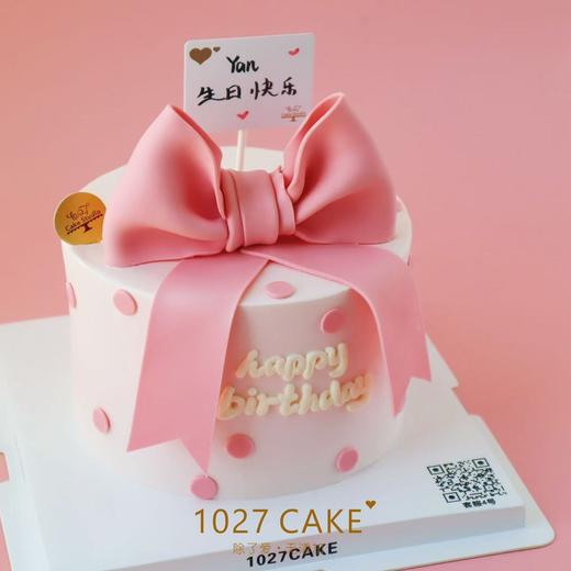 1027CAKE | 少女心 翻糖蝴蝶结 手工蝴蝶结 生日蛋糕 商品图0