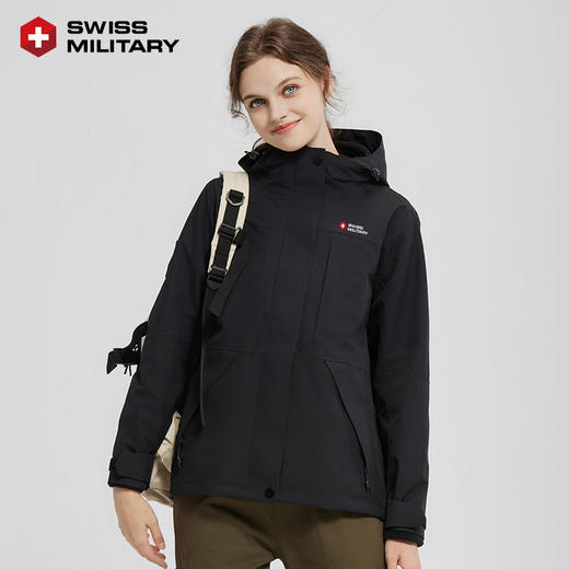 【瑞士百年户外专业品牌】SWISS MILITARY瑞士军工/二级冲锋衣 全热封压胶冲锋衣/ 送背包 +内胆 商品图3