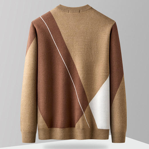 【拼色设计】罗蒙休闲针织衫男秋冬季毛衣加厚男士毛衣男士针织衫 商品图2