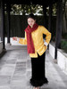 盛唐牡丹|东方雅韵真丝提花宽松外套-皇家明黄 (夹棉) 商品缩略图9