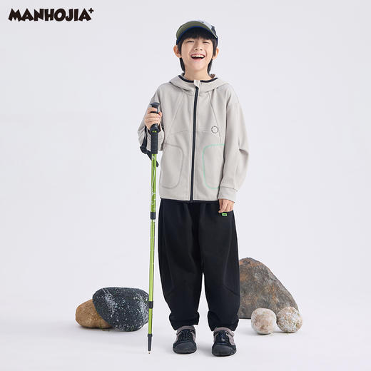 【熊朋友】漫画家25春城市轻户外连帽拉链玉米格运动卫衣外套 商品图4