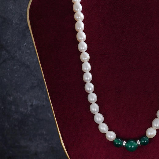 子佩集珍珠项链【ZXLM8-9】珍珠绿玛瑙2412 商品图2
