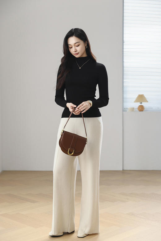 火桐hooton 无缝精纺 半高领羊毛打底衫YT111 商品图1