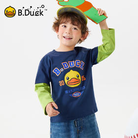 bduck小黄鸭童装春秋男童长袖T恤儿童打底衫男孩纯棉上衣110-160 BF1606038