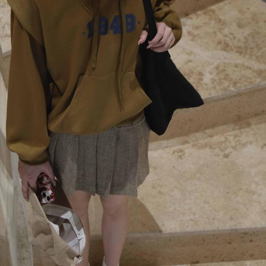 顺丰包邮15731洛诗琳高端丝毛落肩假两件印花连帽卫衣女150436 商品图2