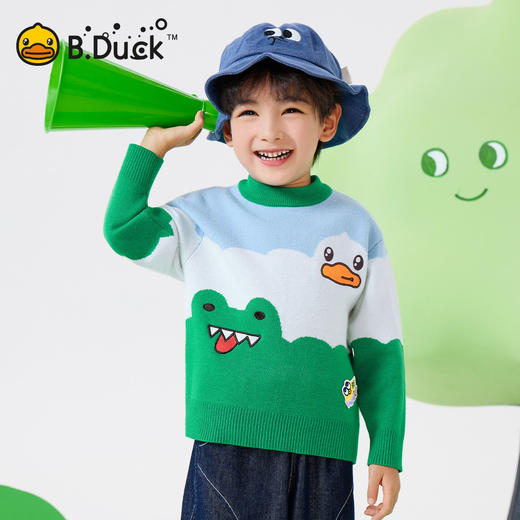 bduck小黄鸭童装春秋男童针织衫儿童宝宝毛衣春季休闲上衣90-130 BF1612017 商品图0