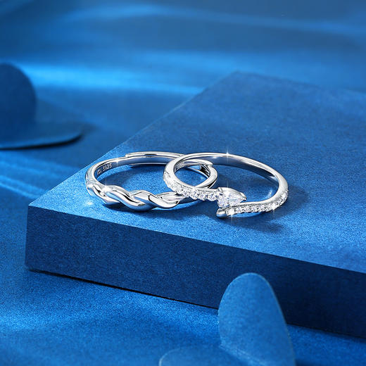 【新年饰爱】卡蒂罗/KADER 爱意守护情侣对戒 莫比乌斯环新中式灵蛇设计可调节素戒一对 蛇年本命年好运配饰 商品图10