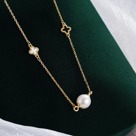 子佩集S925银珍珠套链【JYZTL033】纯银镀金珍珠项链2412 商品图2