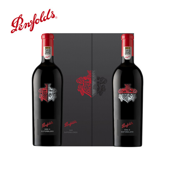 奔富 Penfolds 802.A/802.B DUO 赤霞珠设拉子混酿红葡萄酒礼盒装
