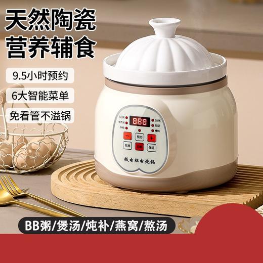 【精选】多功能陶瓷智能电炖锅 全自动养生锅熬煮粥神器煲汤锅砂锅燕窝防干烧可预约 商品图0