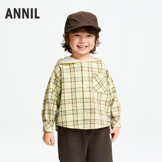 男童带帽长袖上衣春季新款安奈儿童装实体店同款XB511537 商品图0