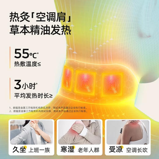 元气达人 精油热敷贴 膝盖蕲艾藏红花腰腹颈椎暖足宝精油艾草发热贴 商品图4