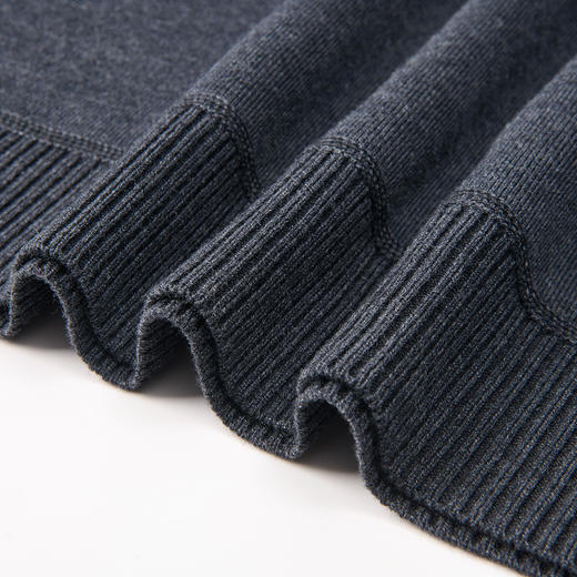 【含羊毛加绒加厚】罗蒙颗粒绒加绒polo衫男士保暖毛衣男毛衫 商品图9