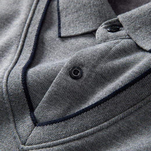 【含绵羊毛】罗蒙加绒加厚男士毛衣保暖舒适针织衫男假两件毛衣男 商品图9