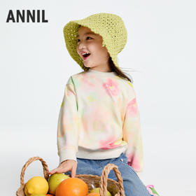 女童圆领长袖卫衣春季新款安奈儿童装实体店同款XG511550