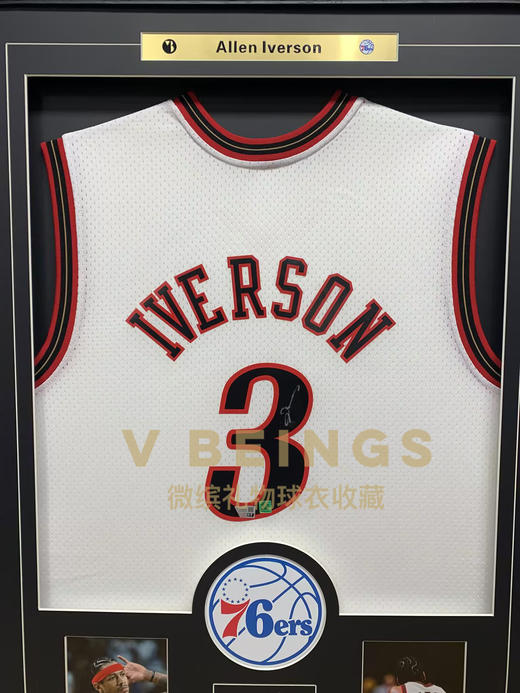 收藏系列 艾弗森 76人队 白色球迷版 亲笔签名球衣 商品图2