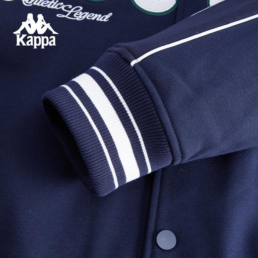 Kappa卡帕背靠背男款针织开身帽衫纯棉运动开衫卫衣休闲外套上衣K0F12WK01 商品图3