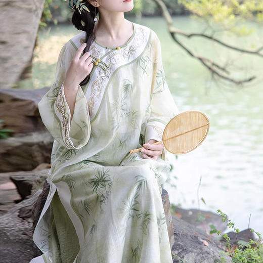 裁缝学苑AS398 国风禅意新中式长衫纸样吊带+半裙套装女装打版裁剪样板 商品图5