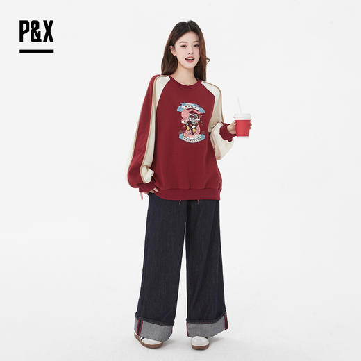 P&X设计师女装春季新款短款卫衣825117190 红色 商品图0