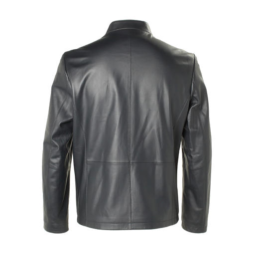 Marco Azzali 拉链款立领皮衣 LJ59226B1 商品图1