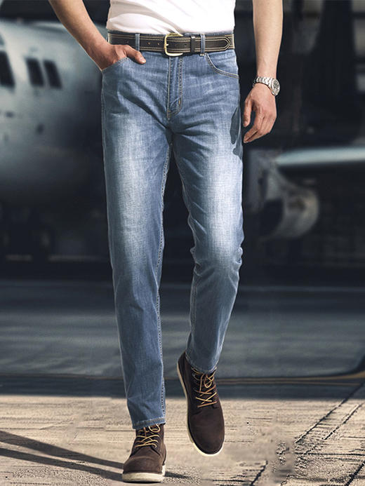 龙牙隐之冰岚轻量锥形牛仔裤 商品图1