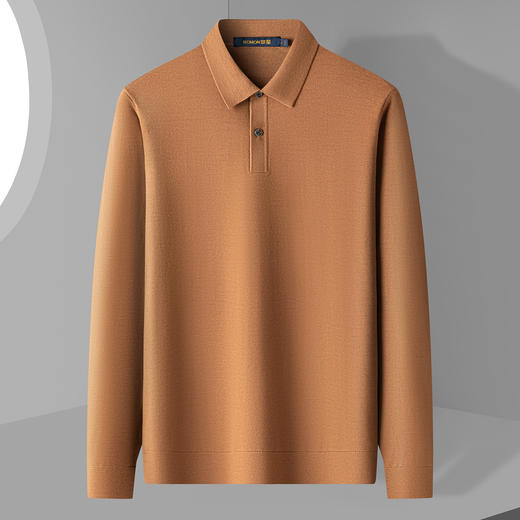 【可机洗100精纺羊毛】罗蒙加厚保暖羊毛衫半高领毛衣男羊毛衫 商品图2