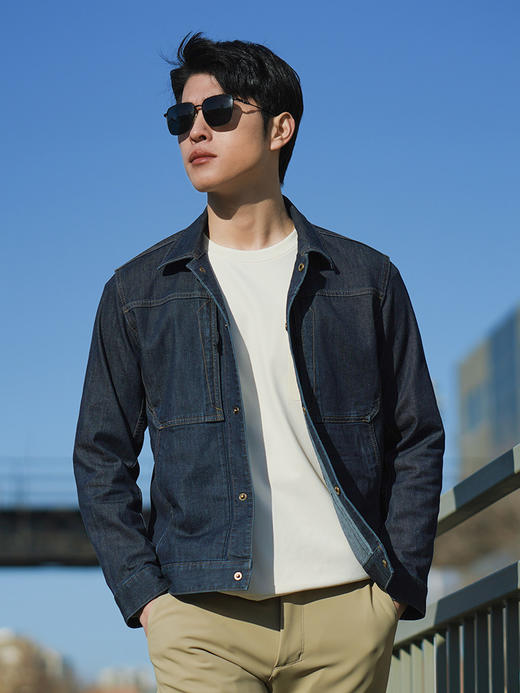 龙牙隐之飞骑牛仔翻领夹克 商品图0