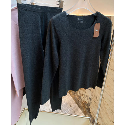 【断码特价】柜上699 曼妮fen无痕随心裁内穿柔暖套装 棉感加绒发热保暖打底内衣女士秋衣秋裤 商品图2